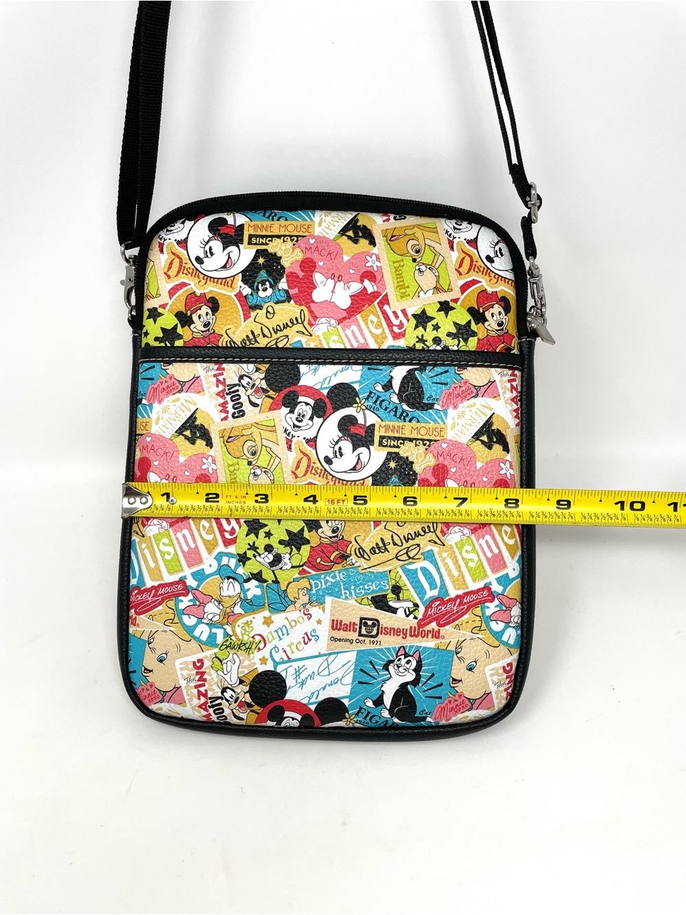 Disney Parks Mickey Mouse Classic Collage Pattern Crossbody Bag Purse iPad case - Picture 10 of 10